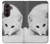S2569 ホワイト北極キツネ White Arctic Fox Samsung Galaxy Z Fold 8 Ultra バックケース、フリップケース・カバー