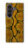 S3365 黄パイソンの皮膚 グラフィックプリント Yellow Python Skin Graphic Print Samsung Galaxy Z Fold 8 Ultra バックケース、フリップケース・カバー