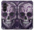 S3582 紫の頭蓋骨 Purple Sugar Skull Samsung Galaxy Z Fold 8 Ultra バックケース、フリップケース・カバー