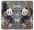 S3793 かわいい赤ちゃん雪パンダのペイント Cute Baby Panda Snow Painting Samsung Galaxy Z Fold 8 Ultra バックケース、フリップケース・カバー