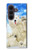 S3794 北極シロクマはシールに恋するペイント Arctic Polar Bear and Seal Paint Samsung Galaxy Z Fold 8 Ultra バックケース、フリップケース・カバー