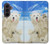 S3794 北極シロクマはシールに恋するペイント Arctic Polar Bear and Seal Paint Samsung Galaxy Z Fold 8 Ultra バックケース、フリップケース・カバー