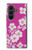 S3924 桜のピンクの背景 Cherry Blossom Pink Background Samsung Galaxy Z Fold 8 Ultra バックケース、フリップケース・カバー