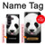 S4049 舌を出した可愛いパンダ Cute Panda Stick Out Tongue Samsung Galaxy Z Fold 8 Ultra バックケース、フリップケース・カバー