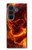 S4062 火の頭蓋骨 Fire Skull Samsung Galaxy Z Fold 8 Ultra バックケース、フリップケース・カバー