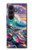 S4084 虹色ファンタジー波 Rainbow Ocean Wave Fantasy Samsung Galaxy Z Fold 8 Ultra バックケース、フリップケース・カバー
