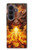 S4090 炎のドラゴンアート Epic Fire Dragon Fantasy Illustration Samsung Galaxy Z Fold 8 Ultra バックケース、フリップケース・カバー