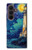 S4092 月夜の灯台風景 Moonlit Lighthouse Coastal Painting Samsung Galaxy Z Fold 8 Ultra バックケース、フリップケース・カバー