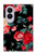 S3112 黒バラ パターン Rose Floral Pattern Black Samsung Galaxy Z Fold 8 バックケース、フリップケース・カバー