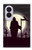 S3262 恐るべき 夜の月 墓地 Grim Reaper Night Moon Cemetery Samsung Galaxy Z Fold 8 バックケース、フリップケース・カバー