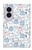 S4013 シームレスでかわいい幽霊の絵 Seamless Cute Ghost Pattern Samsung Galaxy Z Fold 8 バックケース、フリップケース・カバー