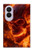 S4062 火の頭蓋骨 Fire Skull Samsung Galaxy Z Fold 8 バックケース、フリップケース・カバー