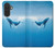 S0843 シロナガスクジラ Blue Whale Samsung Galaxy A27 バックケース、フリップケース・カバー