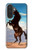 S0934 黒野生馬 Wild Black Horse Samsung Galaxy A27 バックケース、フリップケース・カバー