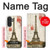 S2108 エッフェル塔パリポストカード Eiffel Tower Paris Postcard Samsung Galaxy A27 バックケース、フリップケース・カバー