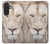 S2399 ホワイトライオンの顔 White Lion Face Samsung Galaxy A27 バックケース、フリップケース・カバー