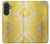 S2713 黄蛇の皮膚 グラフィックプリント Yellow Snake Skin Graphic Printed Samsung Galaxy A27 バックケース、フリップケース・カバー