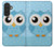 S3029 かわいい青いフクロウ Cute Blue Owl Samsung Galaxy A27 バックケース、フリップケース・カバー
