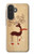 S3081 トナカイ Wooden Raindeer Graphic Printed Samsung Galaxy A27 バックケース、フリップケース・カバー