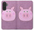 S3269 豚の漫画 Pig Cartoon Samsung Galaxy A27 バックケース、フリップケース・カバー