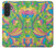 S3273 フラワーラインアートパターン Flower Line Art Pattern Samsung Galaxy A27 バックケース、フリップケース・カバー