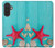 S3428 アクア 海星 貝 Aqua Wood Starfish Shell Samsung Galaxy A27 バックケース、フリップケース・カバー