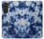 S3439 インディゴタイダイ Fabric Indigo Tie Dye Samsung Galaxy A27 バックケース、フリップケース・カバー