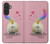 S3923 猫のお尻の虹のしっぽ Cat Bottom Rainbow Tail Samsung Galaxy A27 バックケース、フリップケース・カバー