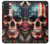 S4015 スカル アメリカ国旗 Skull American Flag Samsung Galaxy A27 バックケース、フリップケース・カバー