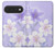S2361 紫の花 Purple White Flowers Google Pixel 11, 11 Pro バックケース、フリップケース・カバー