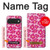 S4097 ピンク花柄 Pink Floral Seamless Pattern Design Google Pixel 11, 11 Pro バックケース、フリップケース・カバー