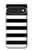 S1596 黒と白のストライプ Black and White Striped Google Pixel 11 Pro XL バックケース、フリップケース・カバー