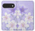 S2361 紫の花 Purple White Flowers Google Pixel 11 Pro XL バックケース、フリップケース・カバー