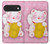 S3025 招き猫 Pink Maneki Neko Lucky Cat Google Pixel 11 Pro XL バックケース、フリップケース・カバー