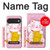 S3025 招き猫 Pink Maneki Neko Lucky Cat Google Pixel 11 Pro XL バックケース、フリップケース・カバー