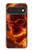 S4062 火の頭蓋骨 Fire Skull Google Pixel 11 Pro XL バックケース、フリップケース・カバー