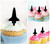 TA0645 スペースシャトル Space Shuttle アクリル製 カップケーキトッパー ケーキトッパー ケーキスティック 結婚式　誕生日　パーティー　装飾用品　アクセサリー　10本