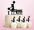TC0135 チアリーダーが好き I Love Cheer Cheerleader アクリル製 ケーキカップケーキトッパー トッパー ケーキスティック 結婚式　誕生日　パーティー　装飾用品　アクセサリー　11本