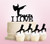 TC0179 私は空手を愛する I Love Karate アクリル製 ケーキカップケーキトッパー トッパー ケーキスティック 結婚式　誕生日　パーティー　装飾用品　アクセサリー　11本