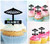 TA0678 日本の傘 Japan Umbrella アクリル製 カップケーキトッパー ケーキトッパー ケーキスティック 結婚式　誕生日　パーティー　装飾用品　アクセサリー　10本