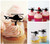 TA0686 ヘリコプター Helicopter Vehicle Flying アクリル製 カップケーキトッパー ケーキトッパー ケーキスティック 結婚式　誕生日　パーティー　装飾用品　アクセサリー　10本