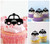 TA1039 タクシー Taxi Car アクリル製 カップケーキトッパー ケーキトッパー ケーキスティック 結婚式　誕生日　パーティー　装飾用品　アクセサリー　10本