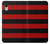 S2638 黒と赤のストライプ Black and Red Striped iPhone XR バックケース、フリップケース・カバー