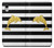 S2882 黒と白のストライプ ゴールドドルフィン Black and White Striped Gold Dolphin iPhone XR バックケース、フリップケース・カバー