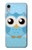 S3029 かわいい青いフクロウ Cute Blue Owl iPhone XR バックケース、フリップケース・カバー