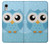 S3029 かわいい青いフクロウ Cute Blue Owl iPhone XR バックケース、フリップケース・カバー