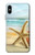 S1117 ビーチのヒトデ Starfish on the Beach iPhone X, iPhone XS バックケース、フリップケース・カバー