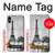 S2350 古いパリエッフェル塔 Old Paris Eiffel Tower iPhone X, iPhone XS バックケース、フリップケース・カバー