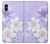 S2361 紫の花 Purple White Flowers iPhone X, iPhone XS バックケース、フリップケース・カバー