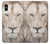 S2399 ホワイトライオンの顔 White Lion Face iPhone X, iPhone XS バックケース、フリップケース・カバー